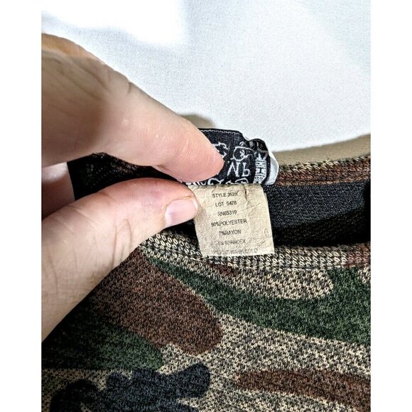 VAMP Camo Sweater Dress Fall Country Girl Plus Size 1X Stretchy Knit Midi Sheath - Picture 8 of 10